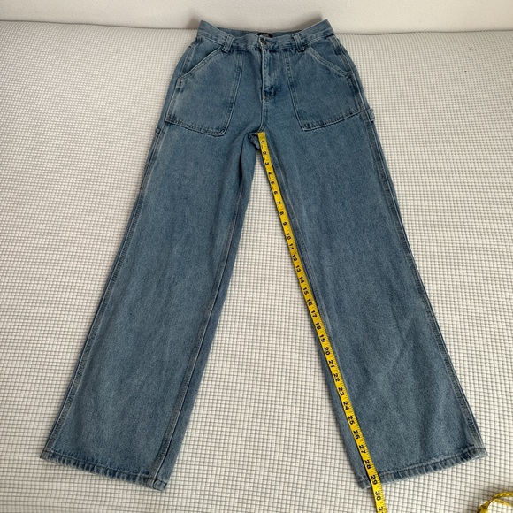 Simple Society Sz 5/27 Washed Blue Skaters, Baggy, Carpenters, Cargo Jeans - Picture 7 of 8